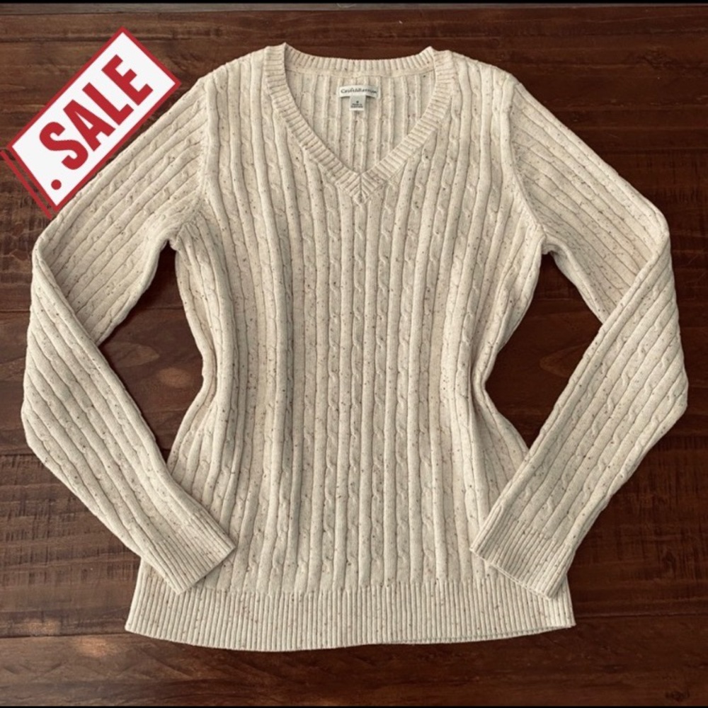 ❌RELISTED IN A BUNDLE LISTING❌ Like New 100% Cotton Sweater/Top Croft&Barrow S - Picture 1 of 10
